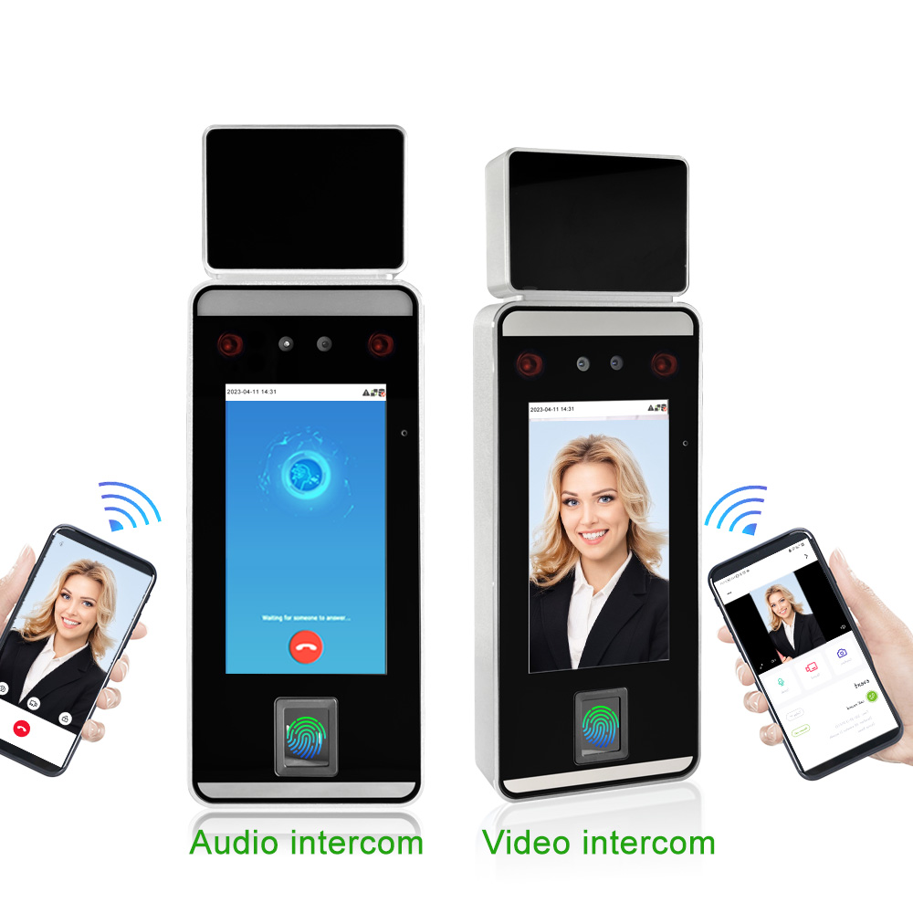 Terminal biométrico de reconhecimento de impressão digital de palma facial 4G